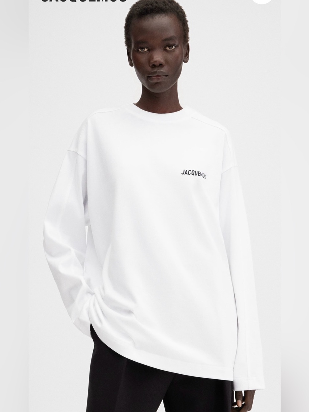 Authentic Jacquemus The London address long-sleeve t-shirt.